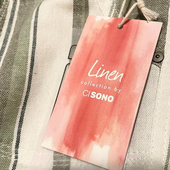 Ci Sono Linen Collection Striped Pants Womens Size XL - Picture 5 of 16